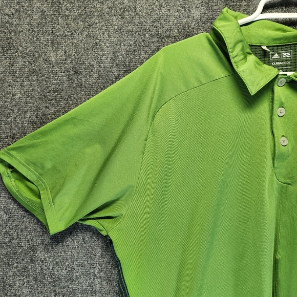Adidas Climacool Formotion Mens XL Athletic Short Sleeve Green Polo Shirt - Picture 4 of 13
